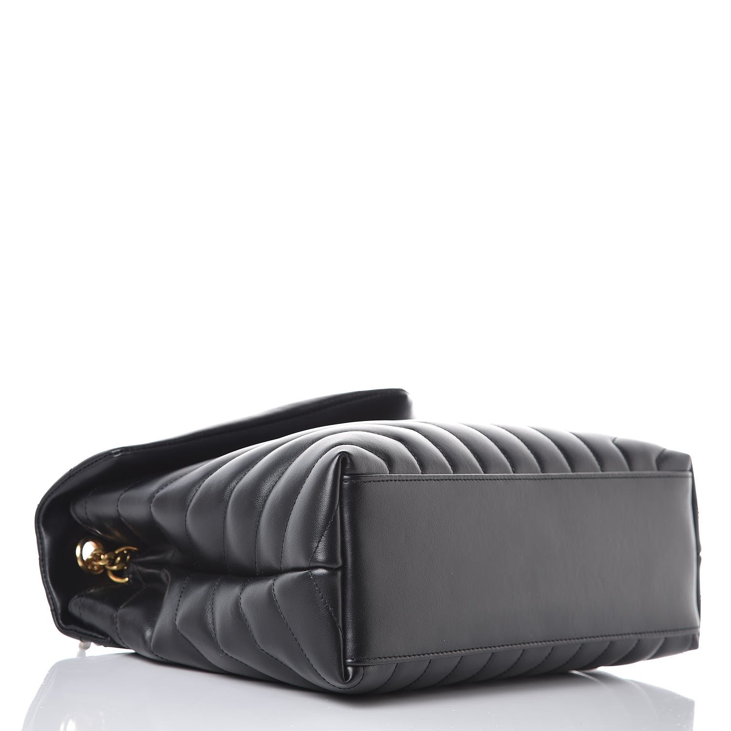 Saint Laurent Calfskin Y Quilted Monogram Medium Loulou Chain Satchel Black 4 of 9