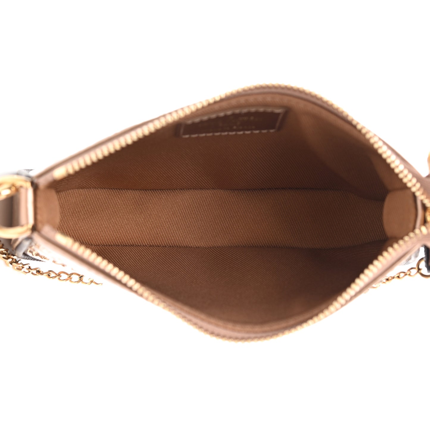 Metallic Vernis Mini Pochette Accessories Rose Gold