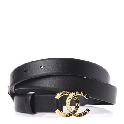 Chanel Calfskin Paris CC Belt 95 38 Black 1 of 5