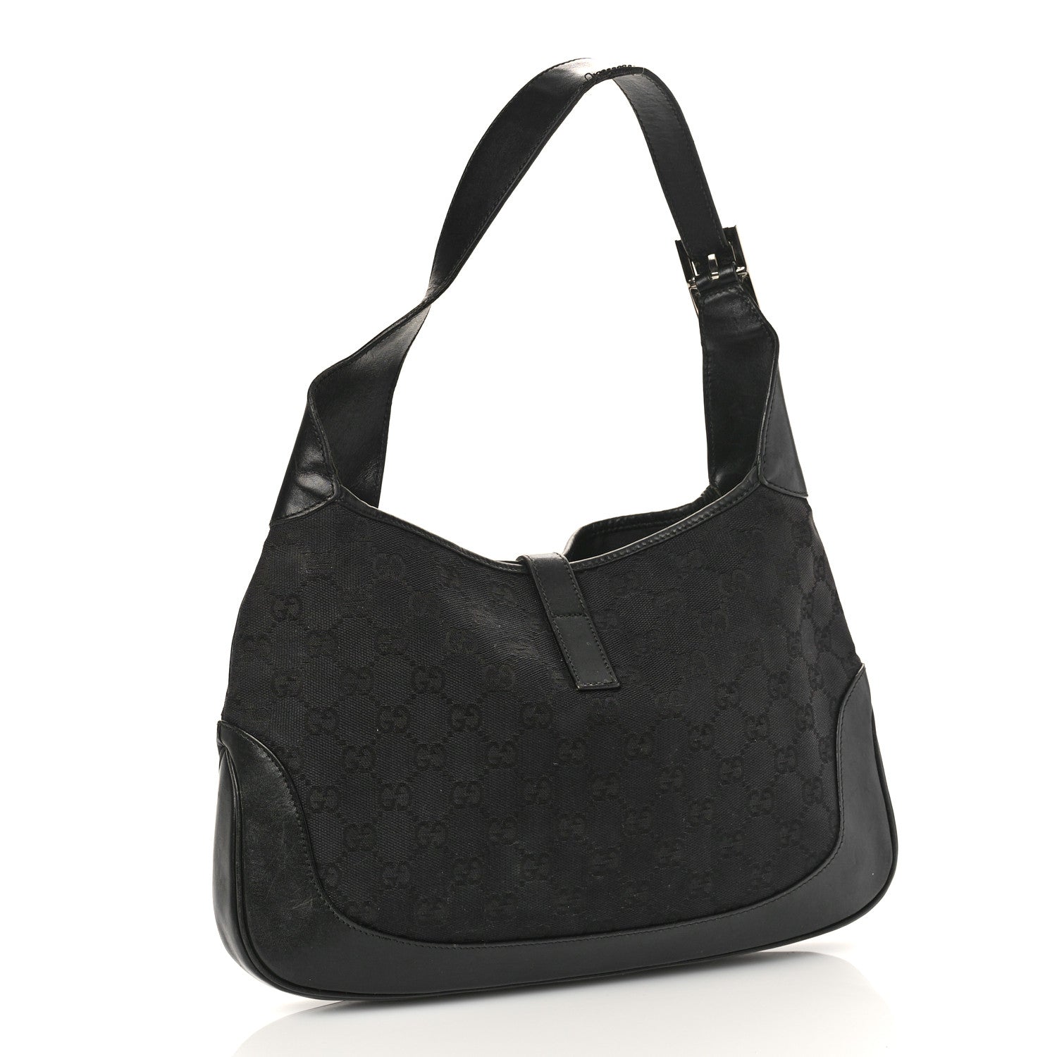 Gucci Monogram Small Jackie O Hobo Black 3 of 15