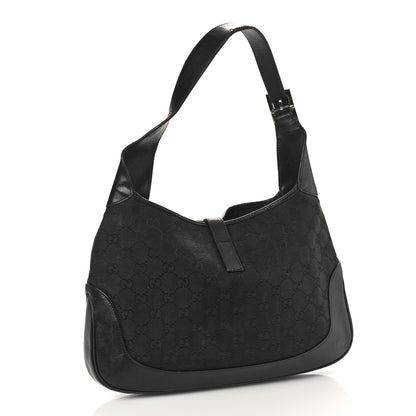 Gucci Monogram Small Jackie O Hobo Black 3 of 15