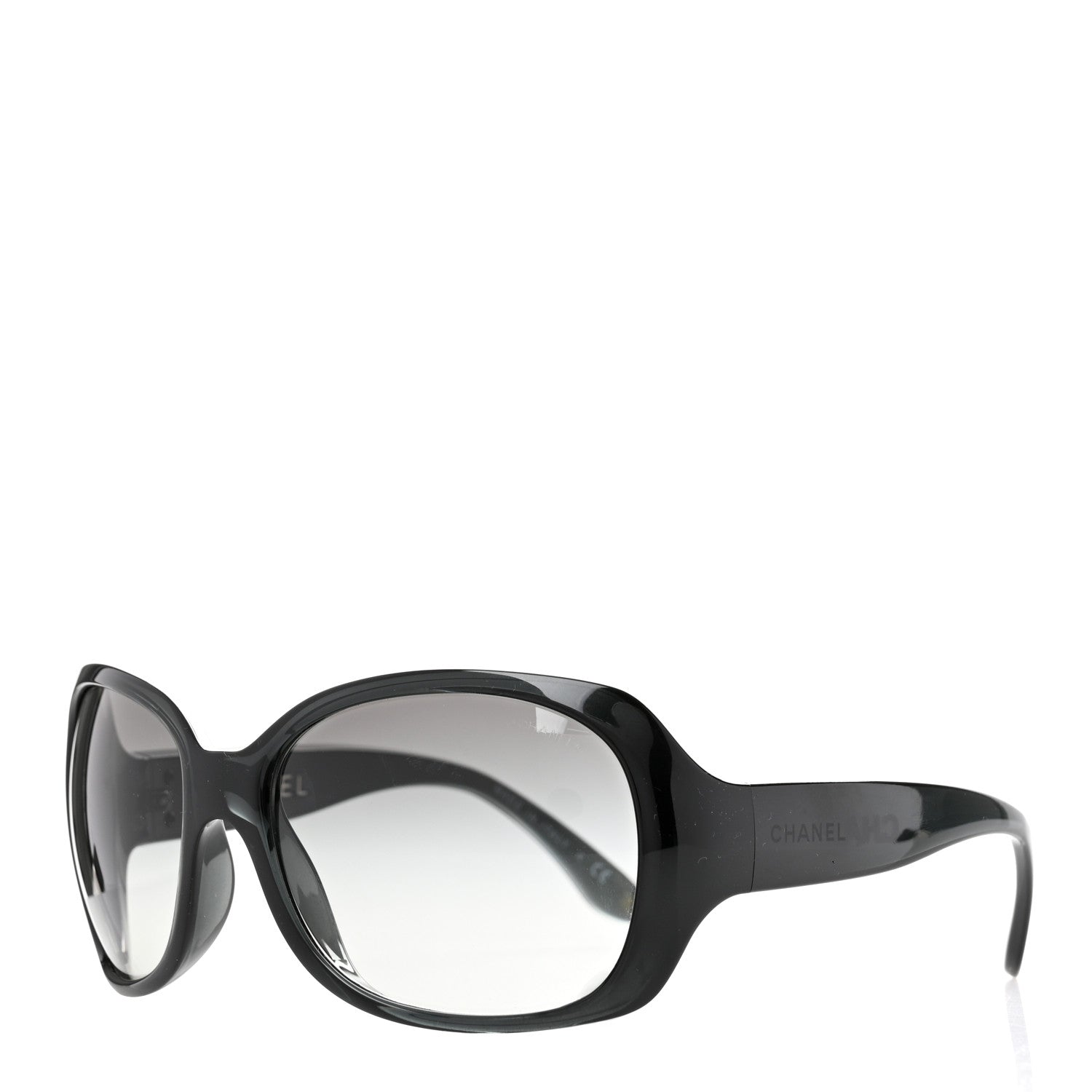 Chanel Logo Sunglasses 6035  Black Grey 1 of 10