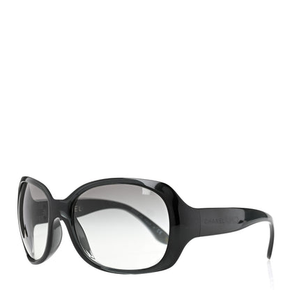Chanel Logo Sunglasses 6035  Black Grey 1 of 10