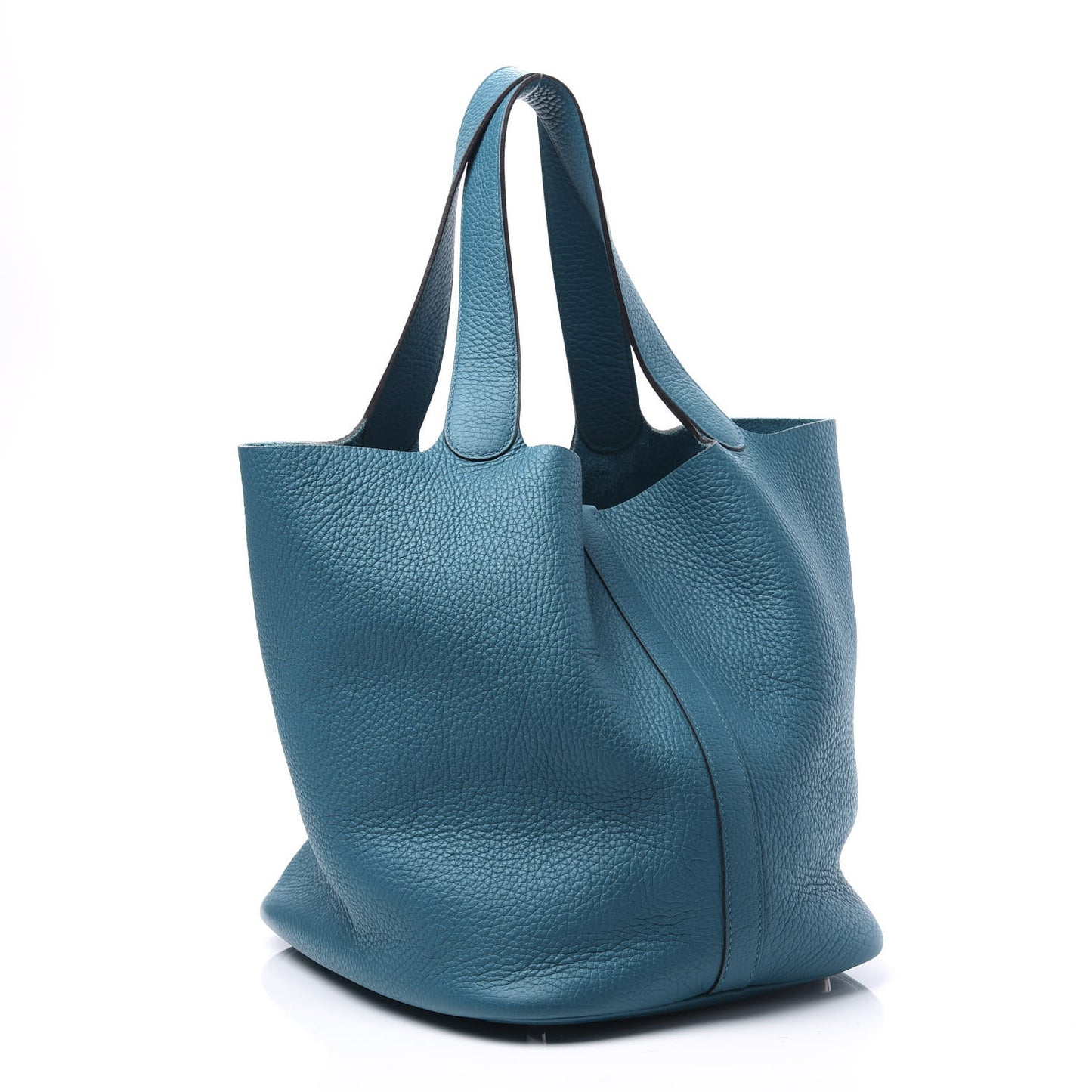 Taurillon Clemence Picotin Lock 26 GM Bleu Izmir
