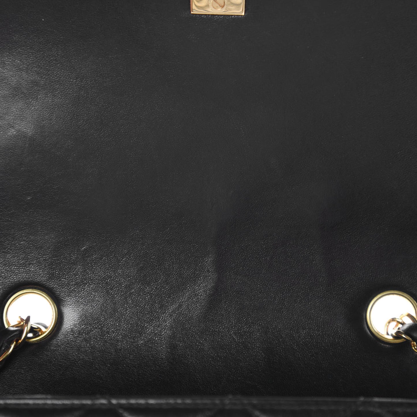 Lambskin Quilted Small Single Flap Black