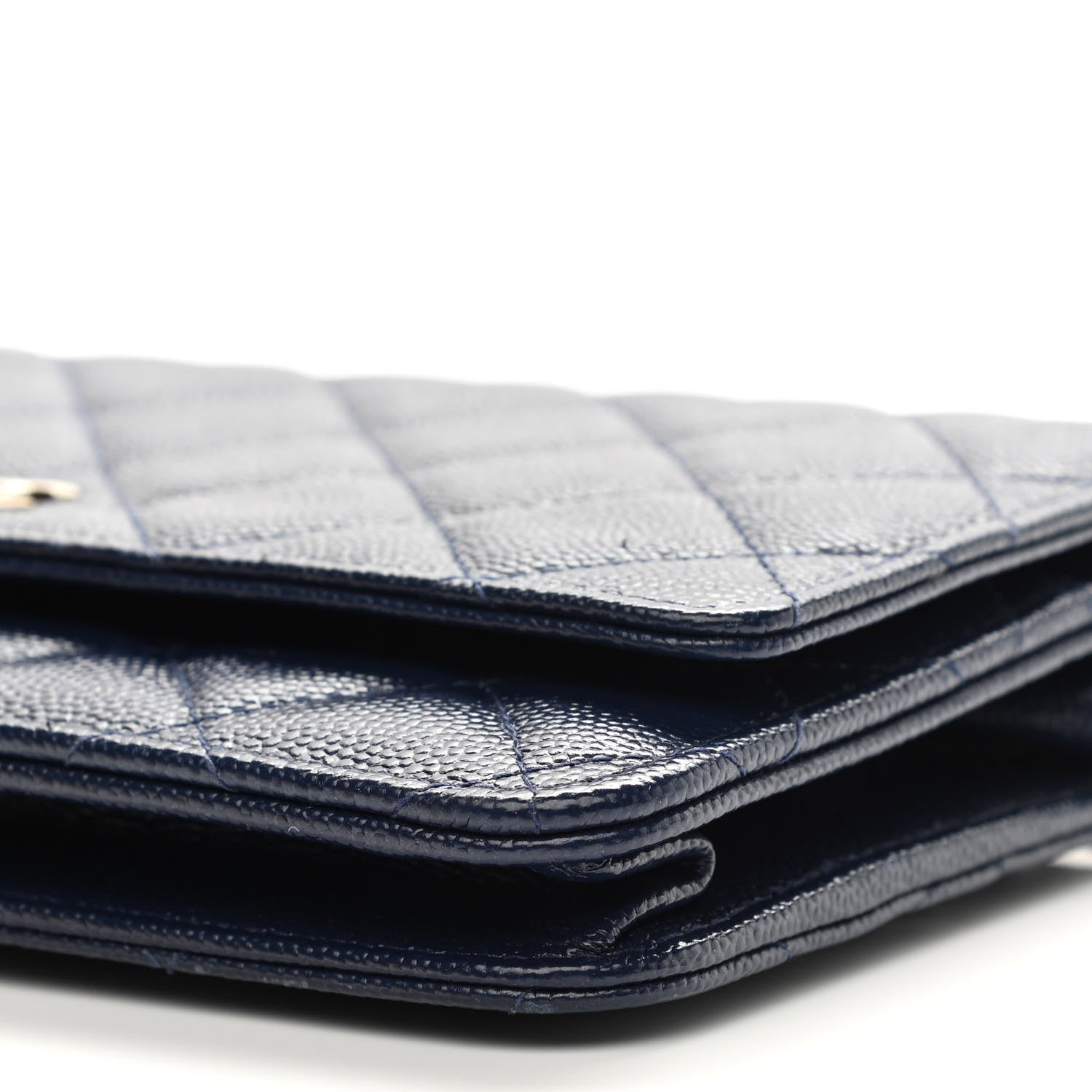Chanel Caviar Quilted Wallet On Chain WOC Navy Blue 11 of 13