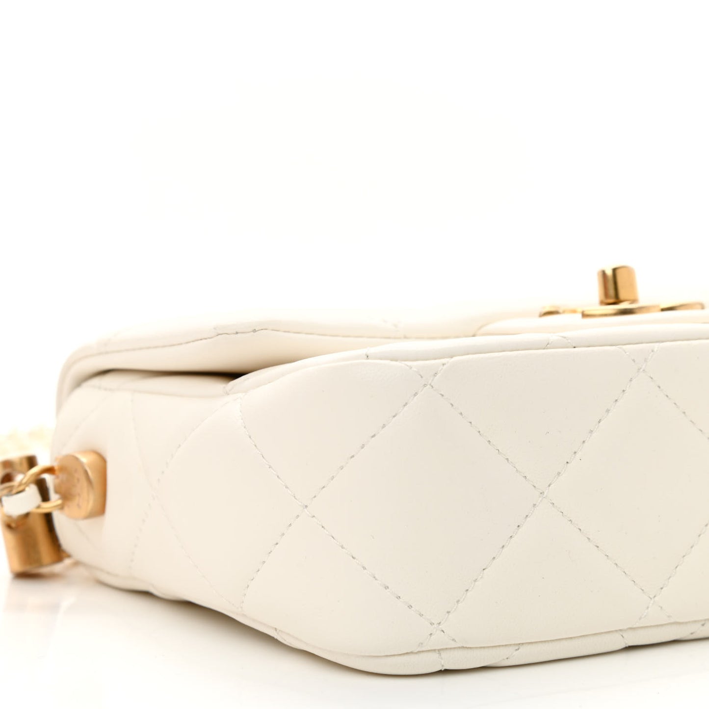 Lambskin Quilted Mini My Perfect Flap White