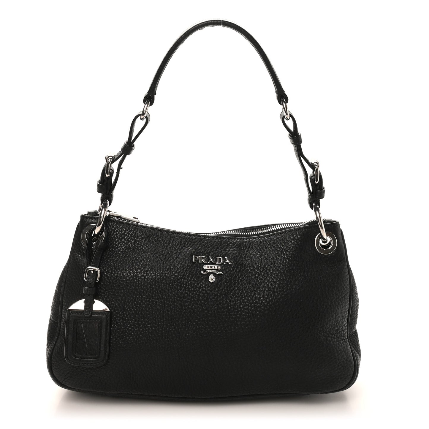 Vitello Phenix Shoulder Bag Black