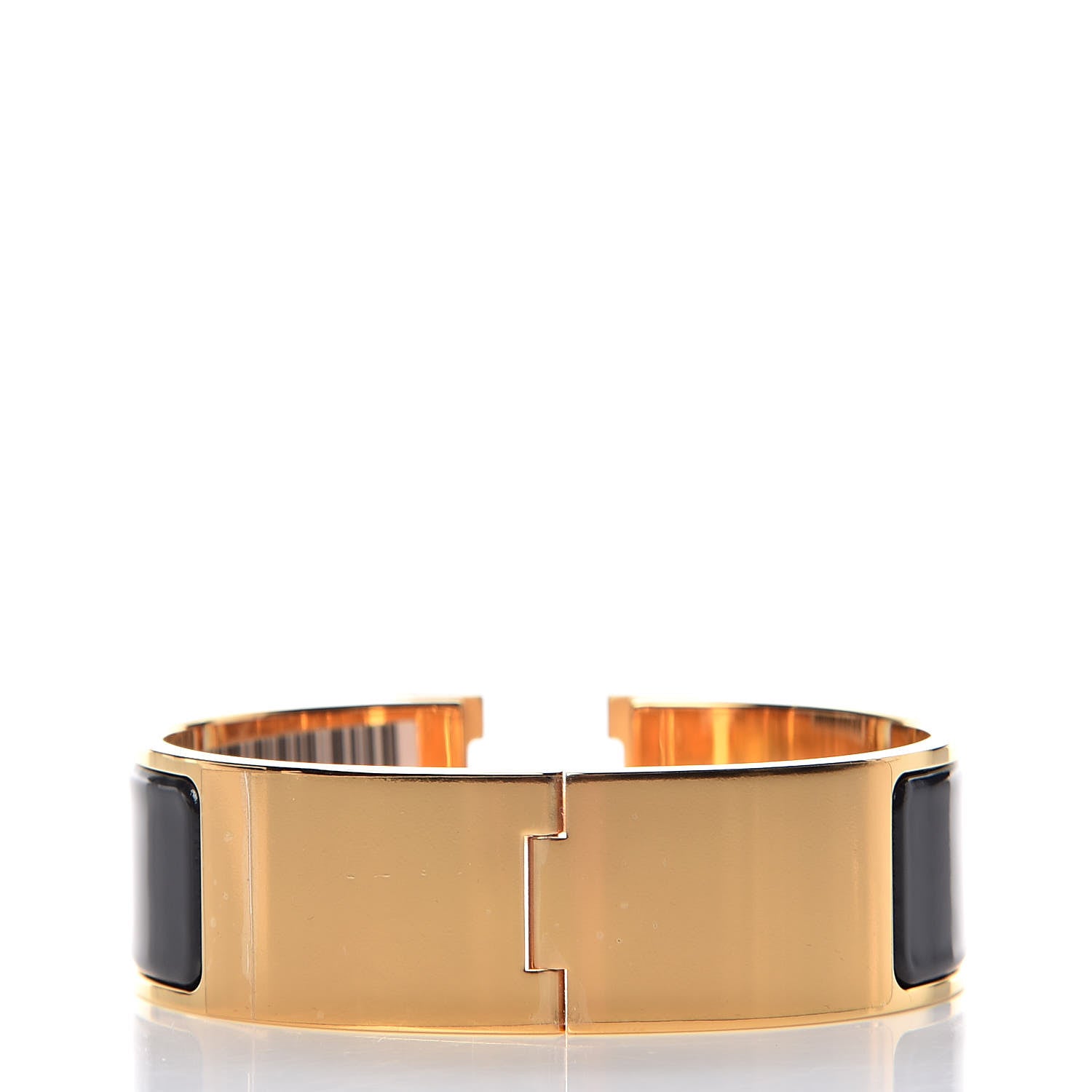 Hermes Enamel Wide Clic Clac H Bracelet GM Black 3 of 7