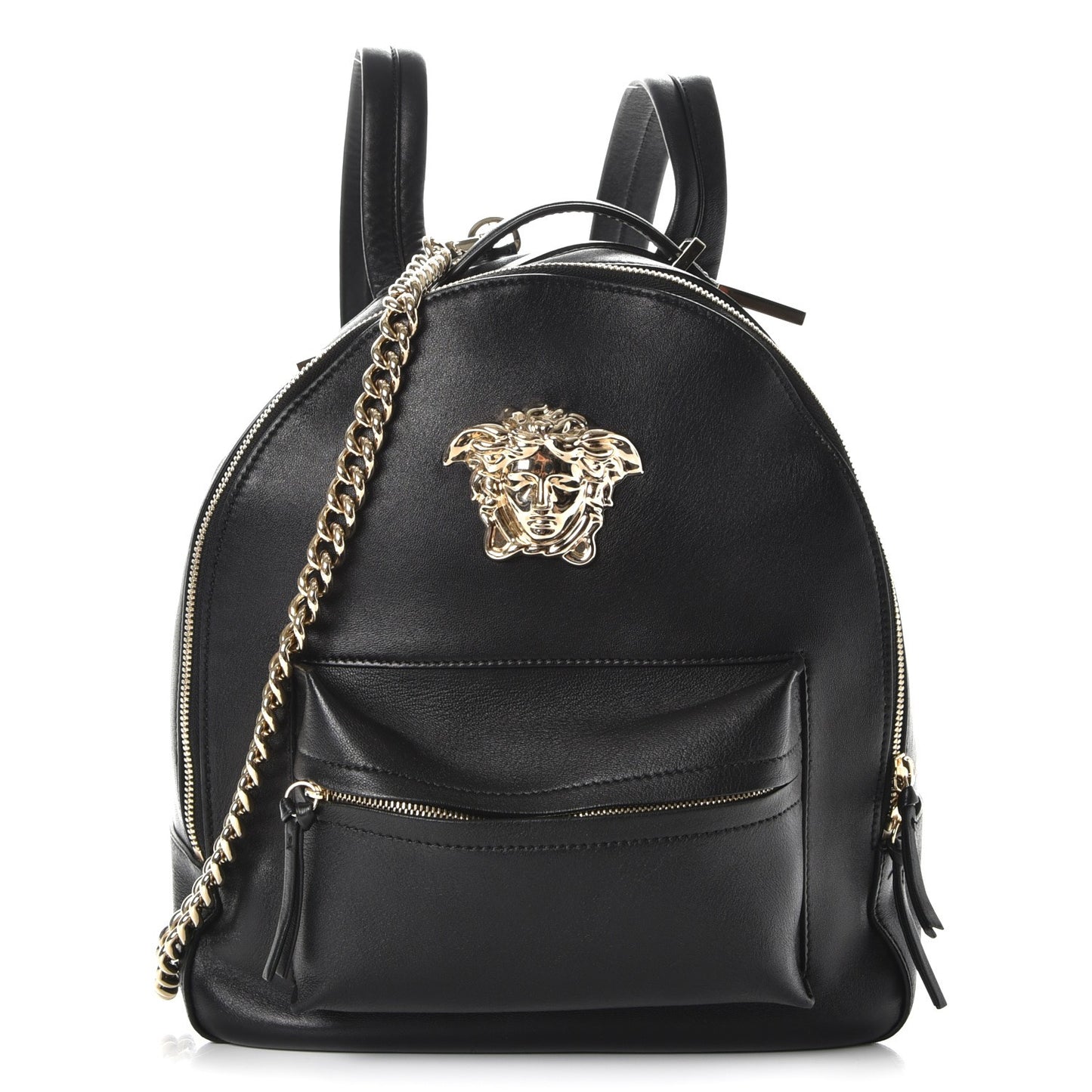 Calfskin Palazzo Medusa Backpack Black