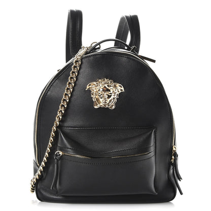 Versace Calfskin Palazzo Medusa Backpack Black 1 of 7