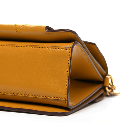 Givenchy Goatskin Quilted Small GV3 Shoulder Bag Golden 7 of 9