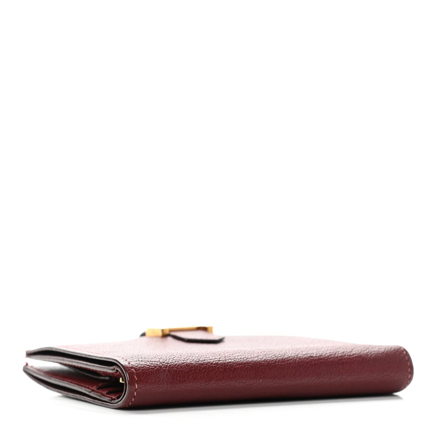 Chevre Mysore Bearn Compact Wallet Rouge H