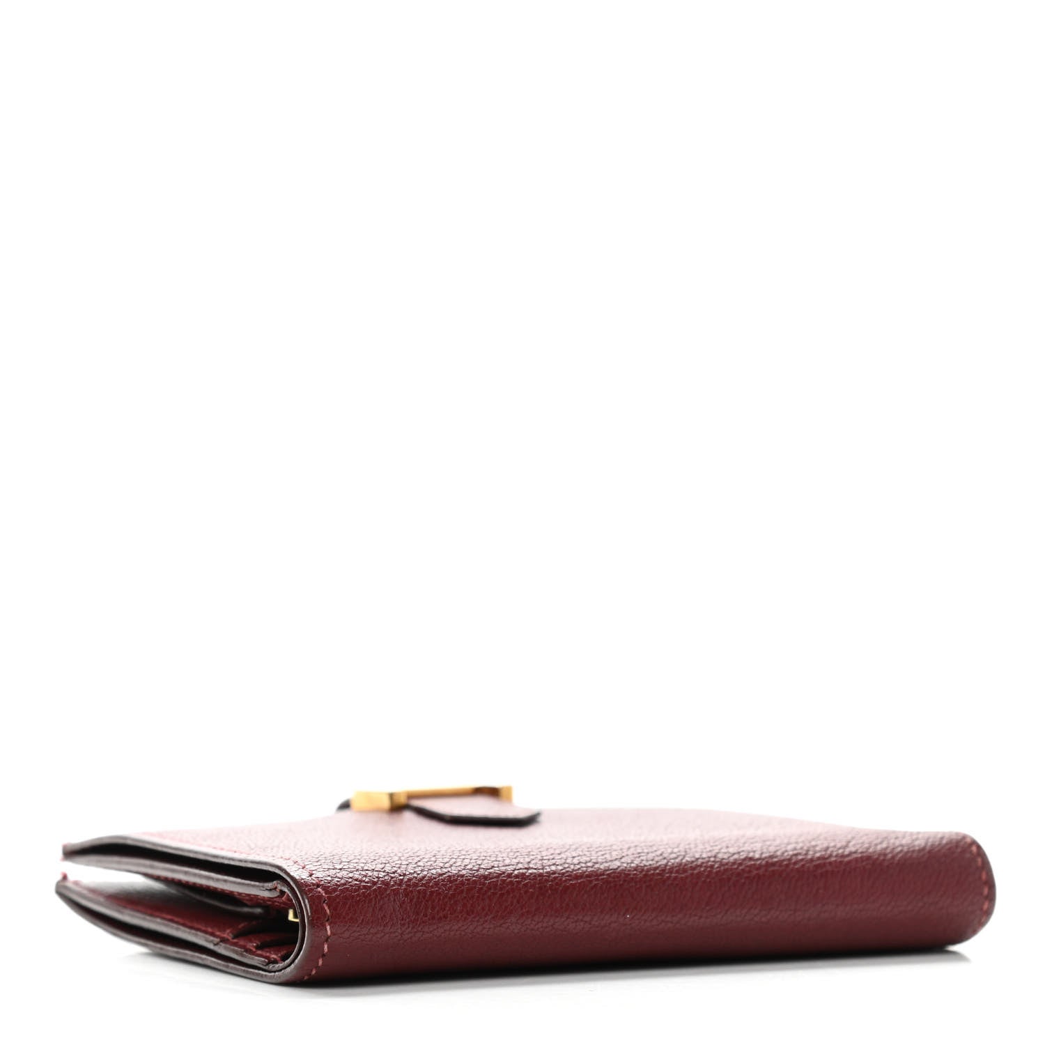 Hermes Chevre Mysore Bearn Compact Wallet Rouge H 4 of 9