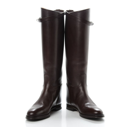 Hermes Box Kelly Jumping Boots 39 Chocolate 5 of 17