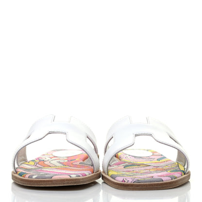 Hermes Faubourg Rainbow Oran Sandals 36 White Multicolore 2 of 7