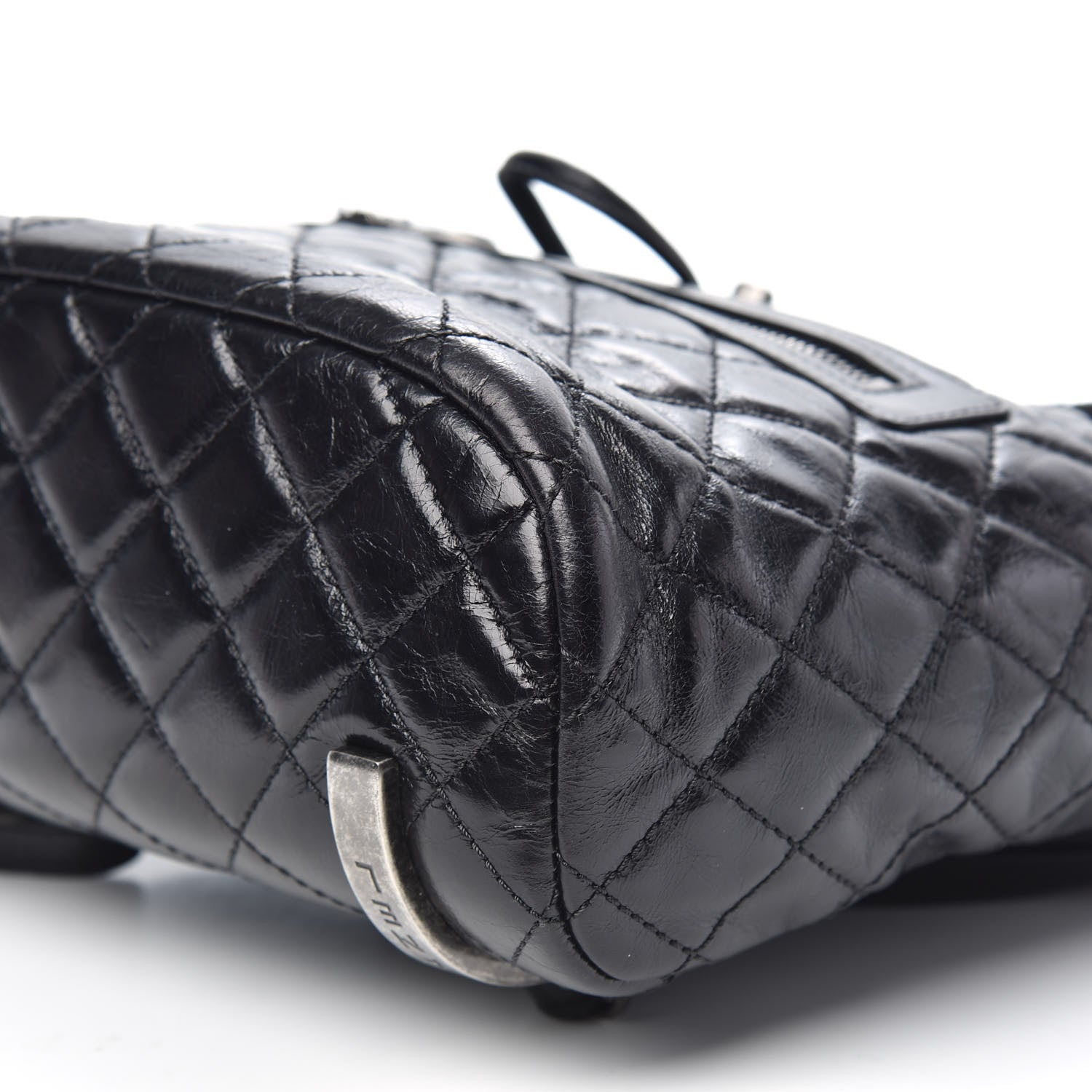 Chanel Glazed Calfskin Quilted Small Salzburg Mountain Backpack Black 9 of 10