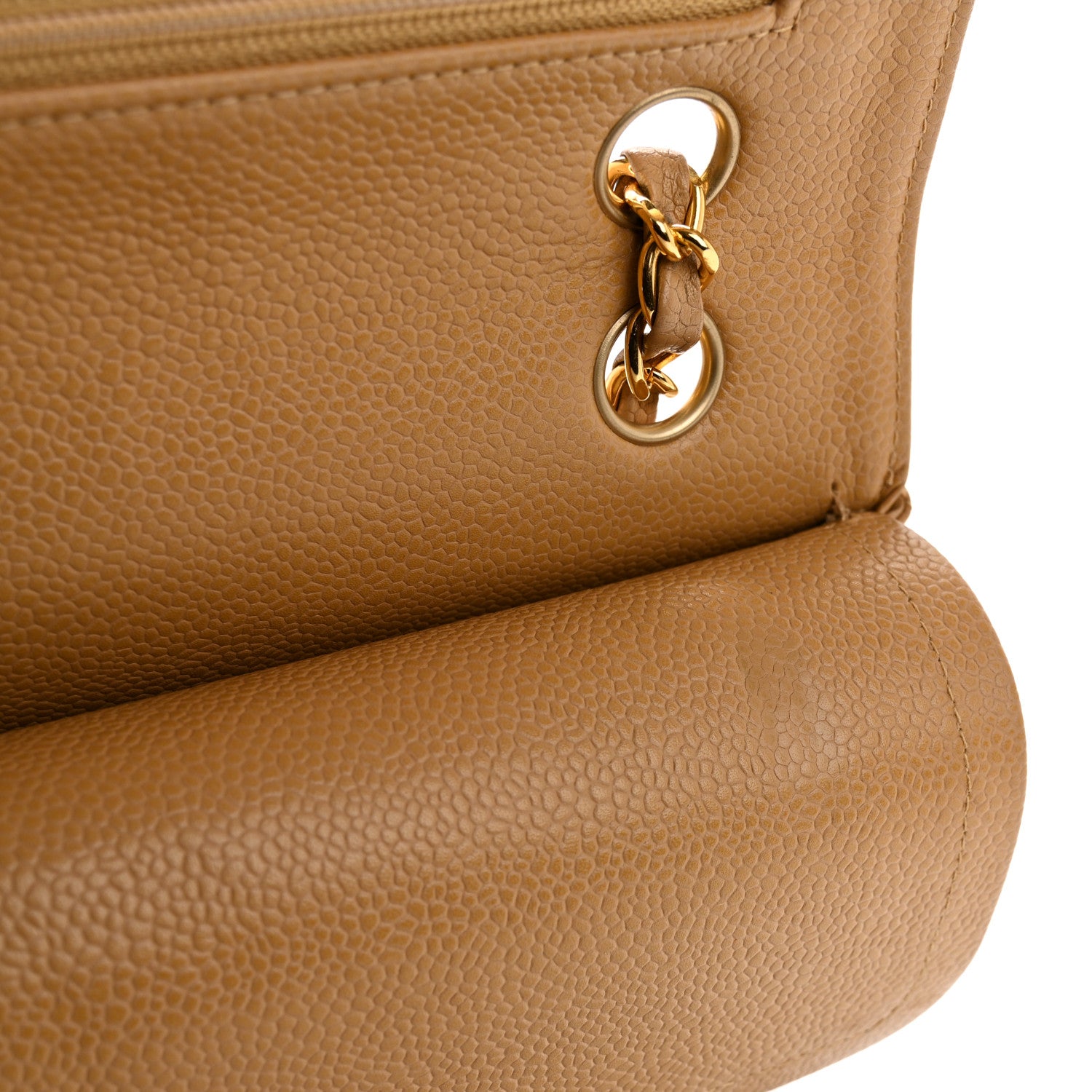 Chanel Caviar Quilted Medium Double Flap Beige 12 of 13