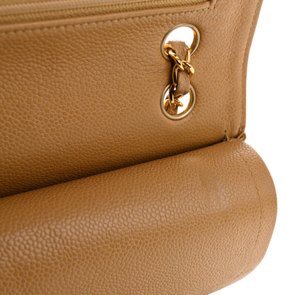 Chanel Caviar Quilted Medium Double Flap Beige 12 of 13