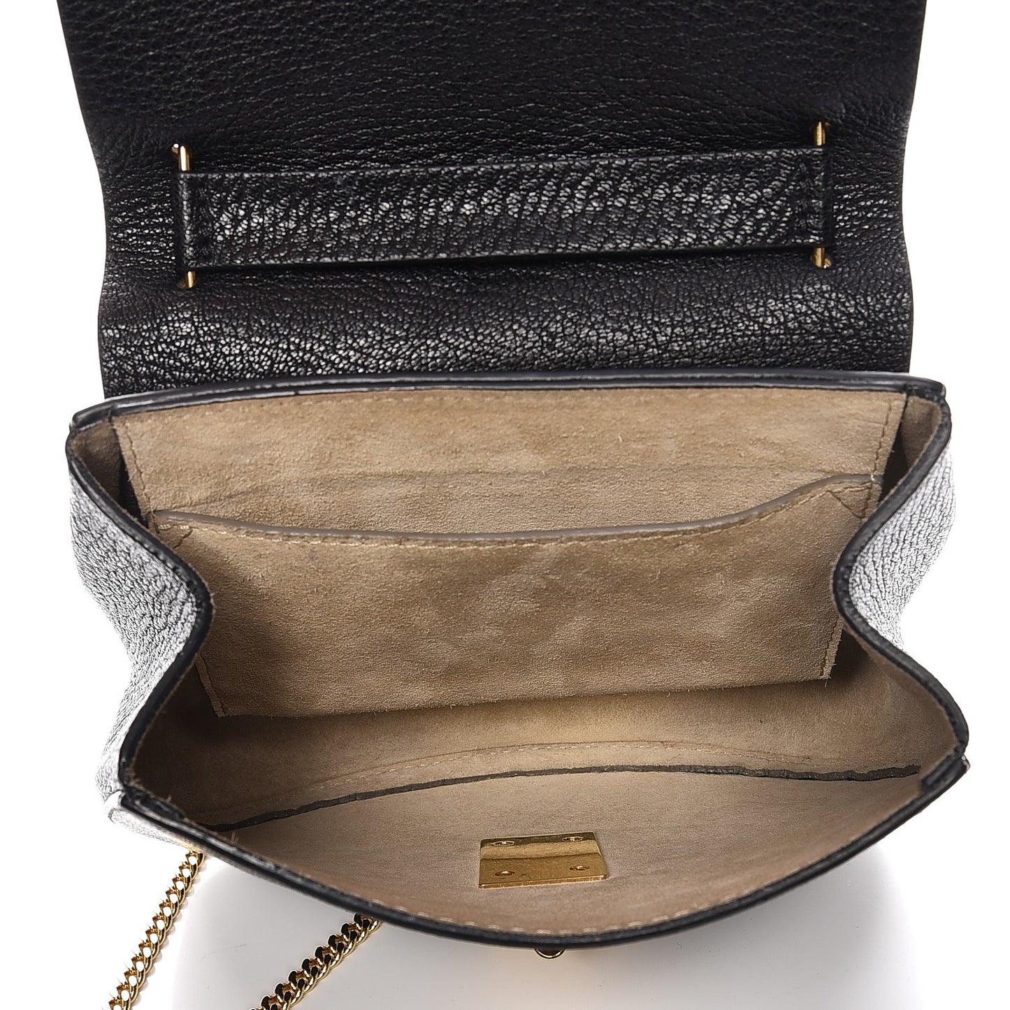 Grained Lambskin Mini Drew Shoulder Bag Black
