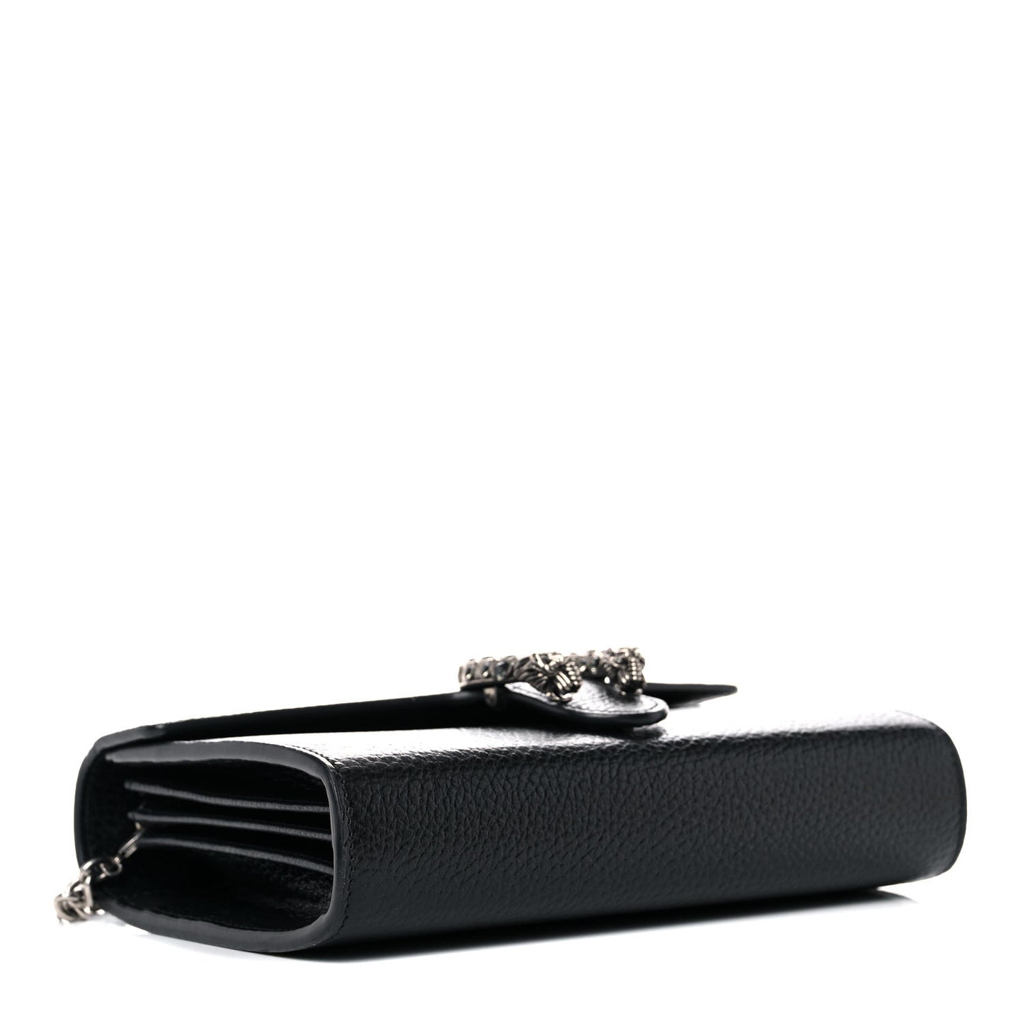 Calfskin Mini Dionysus Chain Wallet Black