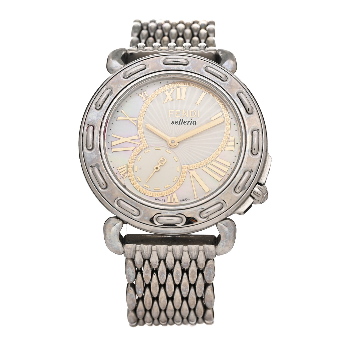 Stainless Steel Mother of Pearl 37mm 8100M Selleria Quartz Watch