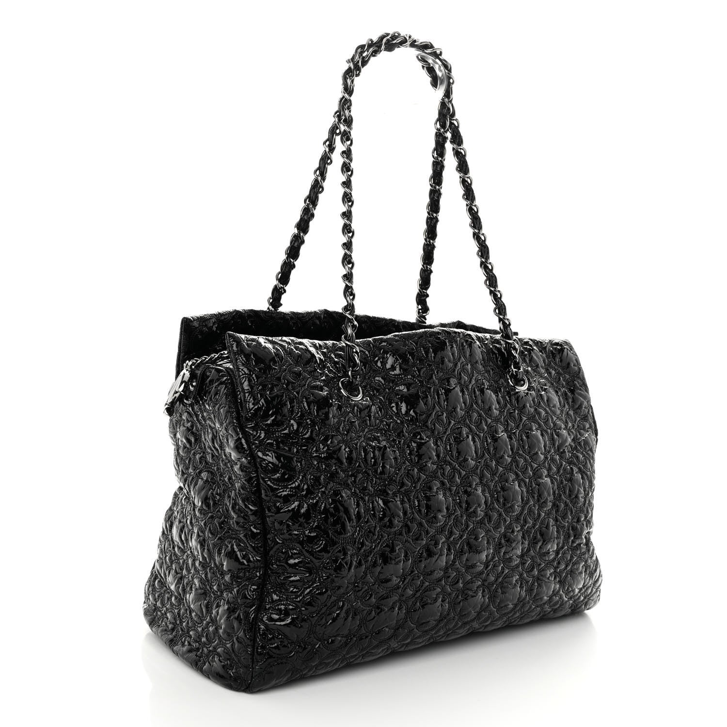 Chanel Vinyl Rock in Moscow Tote Black 4 of 12