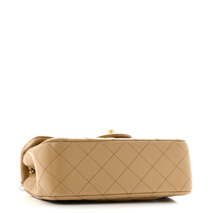 Chanel Lambskin Quilted Mini Rectangular Pearl Crush Flap Dark Beige 4 of 11