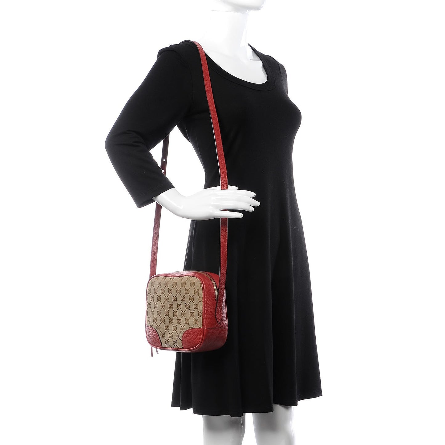 Monogram Mini Bree Messenger Bag Red