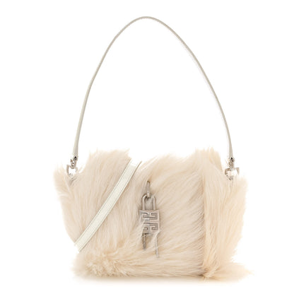 Givenchy Faux Fur XS Lock Antigona Shoulder Bag White 1 of 9
