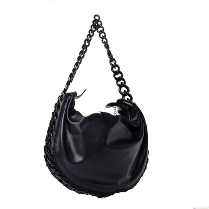 Chanel Calfskin Modern Chain Rhodoid Hobo Black 3 of 9