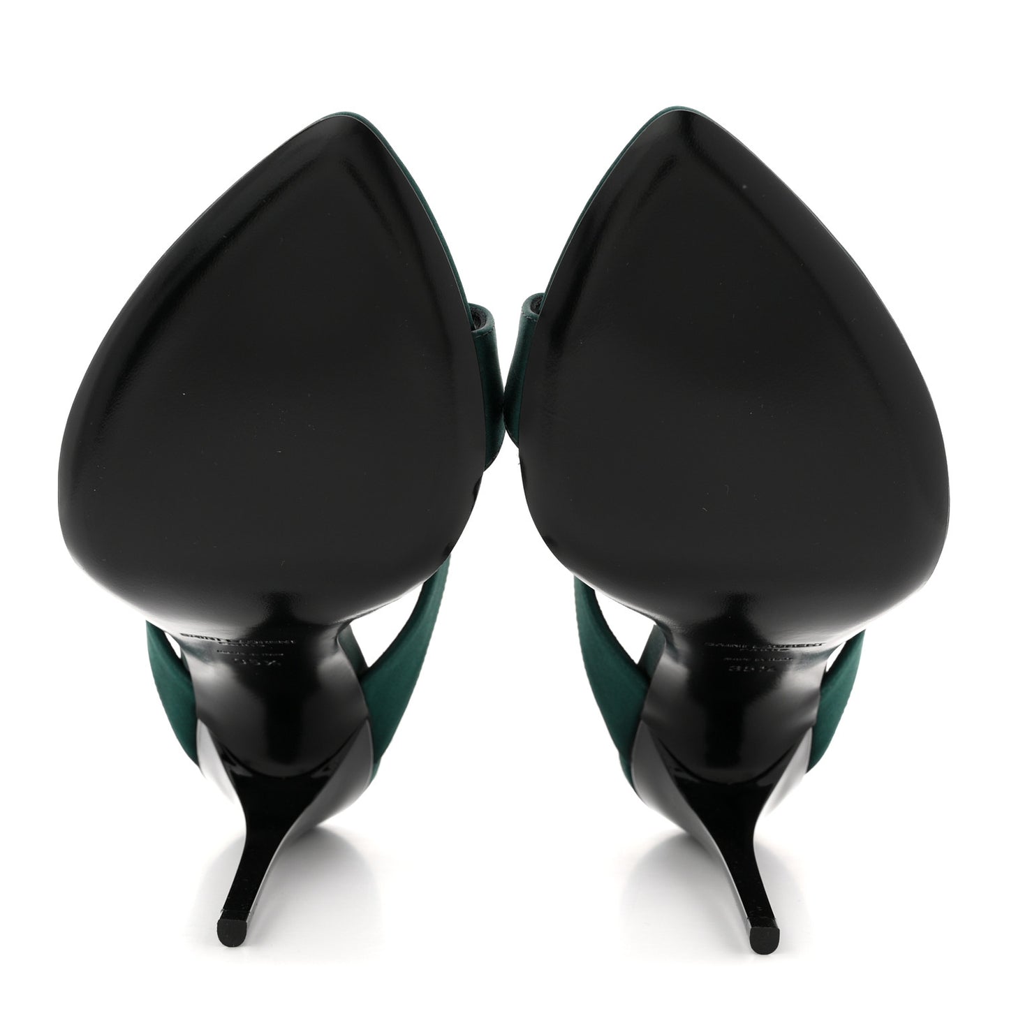 Crepe Satin Martha Mule 110 Sandals 35.5 Dorian Green