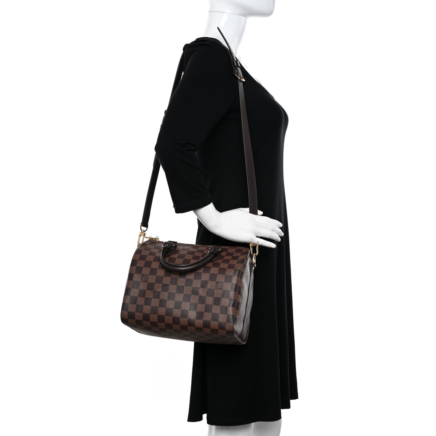 Damier Ebene Speedy Bandouliere 25