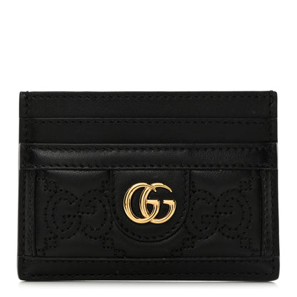 Gucci Calfskin GG Matelasse Card Holder Black 1 of 8