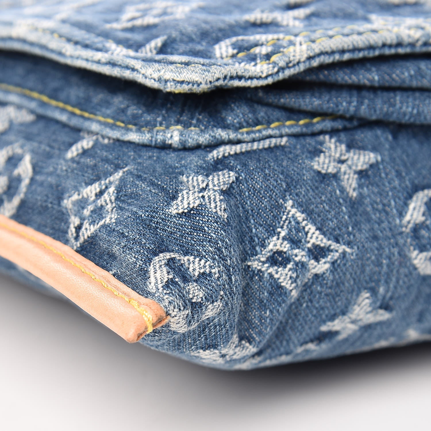 Louis Vuitton Monogram Denim Sac Plat Blue 8 of 11