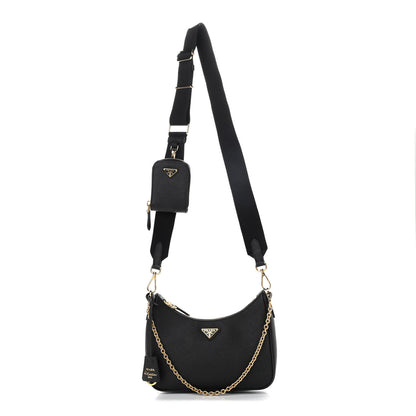 Prada Saffiano Lux Re-Edition 2005 Shoulder Bag Black 1 of 10