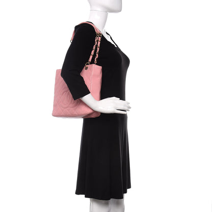 Chanel Caviar Quilted Petit Shopping Tote PST Pink 2 of 16