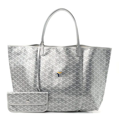 Goyard Goyardine Precious Metals Saint Louis GM Silver 4 of 10