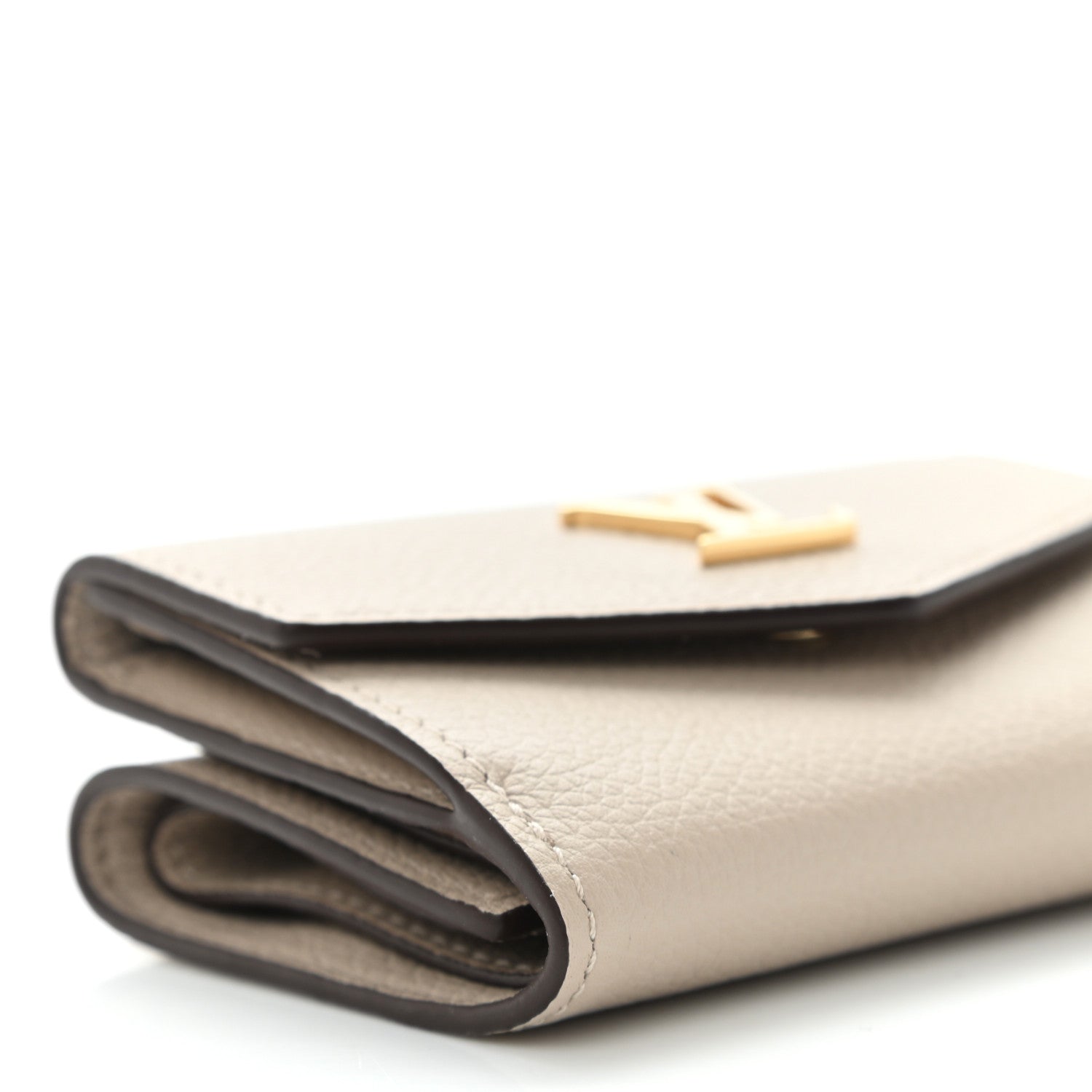 Louis Vuitton Calfskin Lockmini Wallet Greige 6 of 7