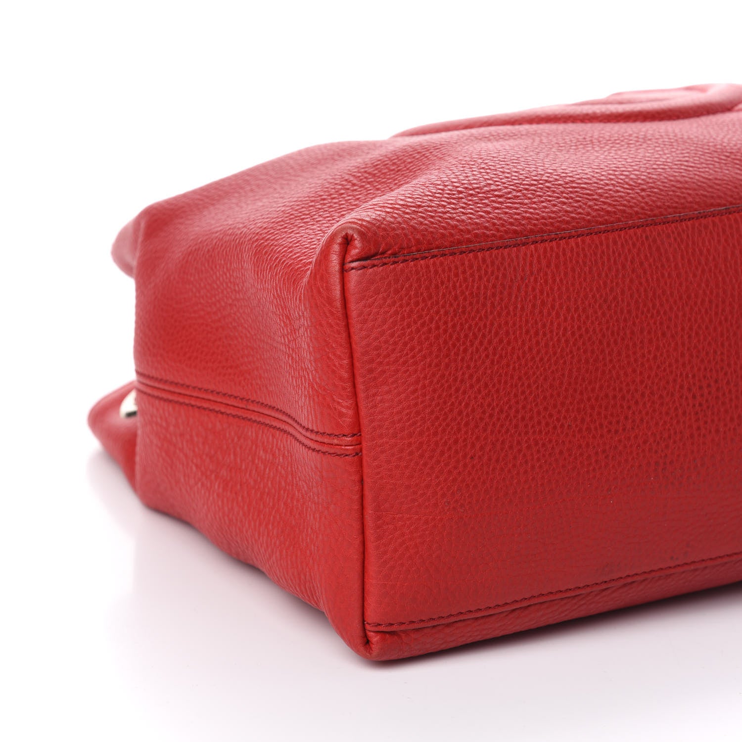 Gucci Pebbled Calfskin Medium Soho Chain Shoulder Bag Tabasco Red 11 of 12