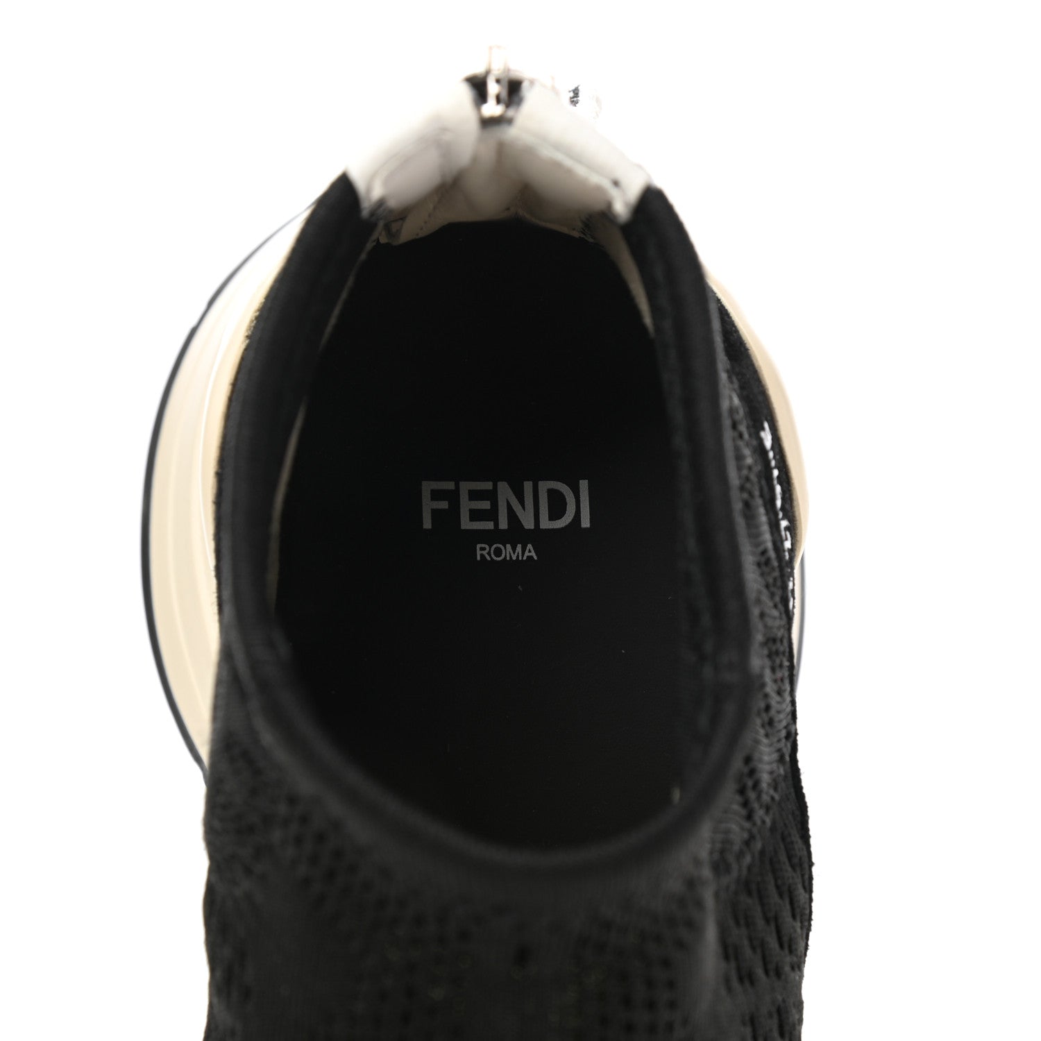 Fendi Technical 3D Mesh Womens FFluid Zip Up Sneakers 35 Black 7 of 9