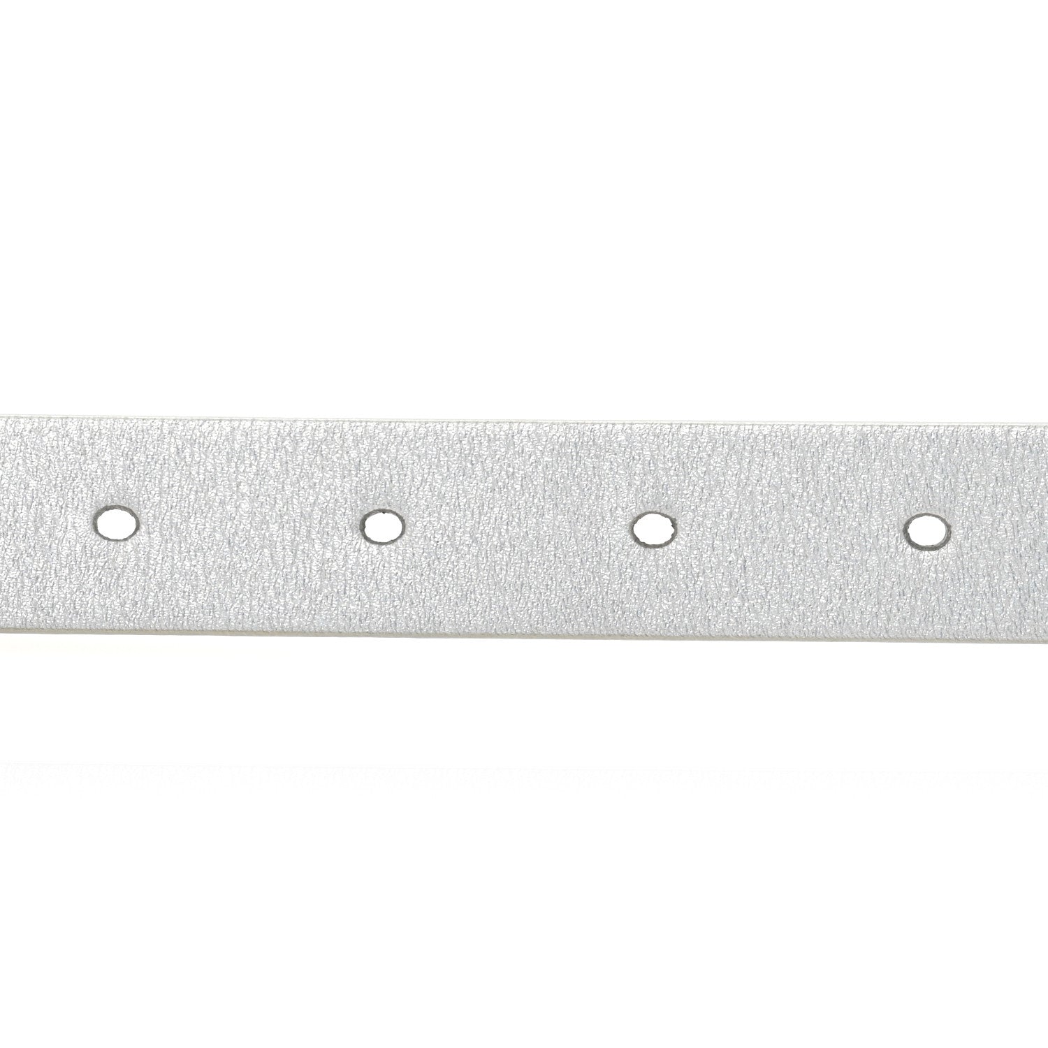 Christian Dior Metallic Calfskin Saddle Belt 80 32 Silver 4 of 8