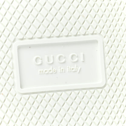 Gucci Laminated Nappa Crystal Web Bee Embroidered Trapuntata Womens Ace Platform Sneakers 35.5 Argento 6 of 8