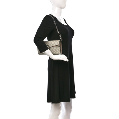 Gucci GG Supreme Monogram Textured Dollar Calfskin Dionysus Small Shoulder Bag Beige Mystic White Oatmeal 2 of 10