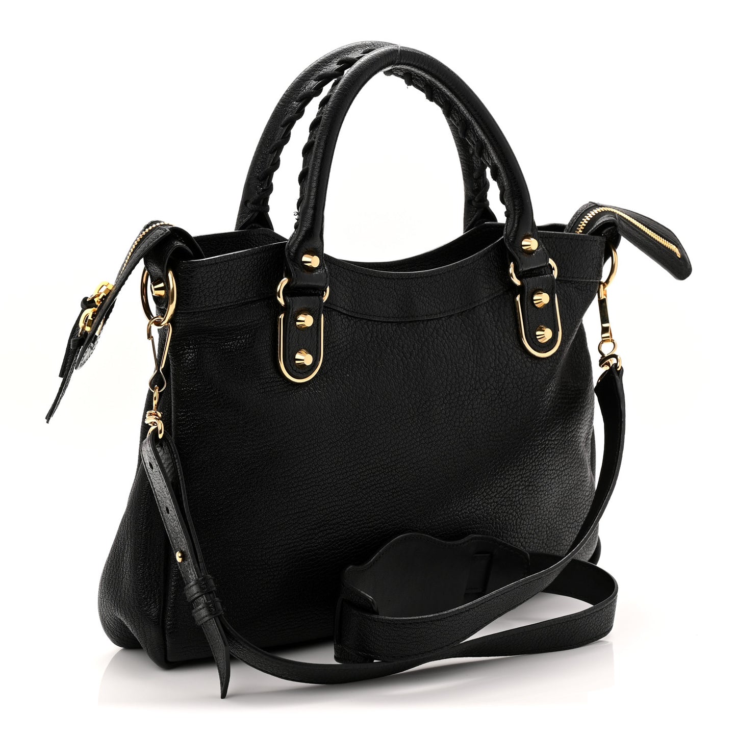 Chevre Gold Metallic Edge Hardware Town Black