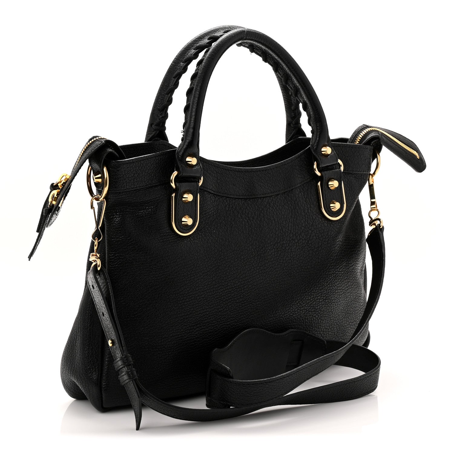 Balenciaga Chevre Gold Metallic Edge Hardware Town Black 4 of 11