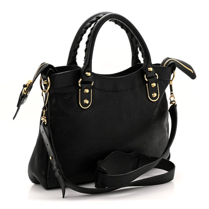 Balenciaga Chevre Gold Metallic Edge Hardware Town Black 4 of 11
