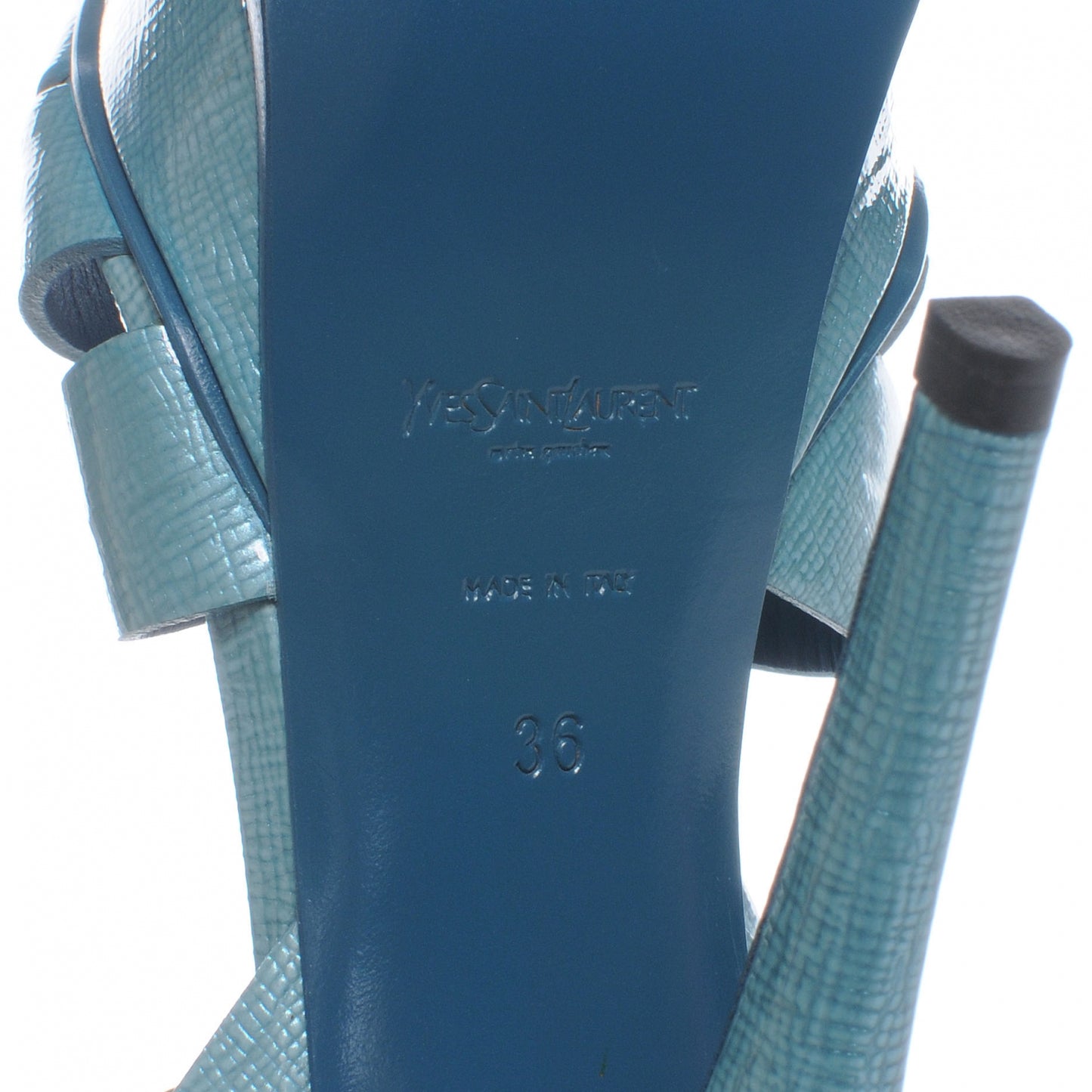 Paille Patent Tribute 105 Platform Sandals Azur 36