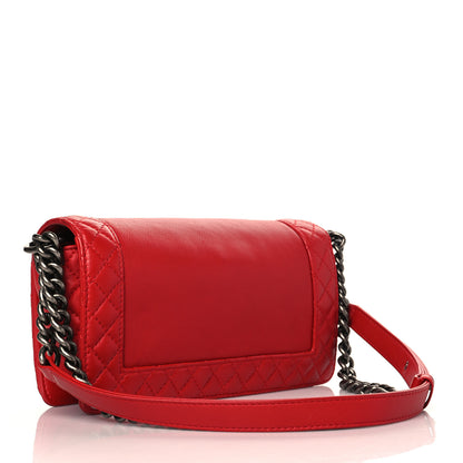 Chanel Calfskin Medium Boy Reverso Flap Red 2 of 9