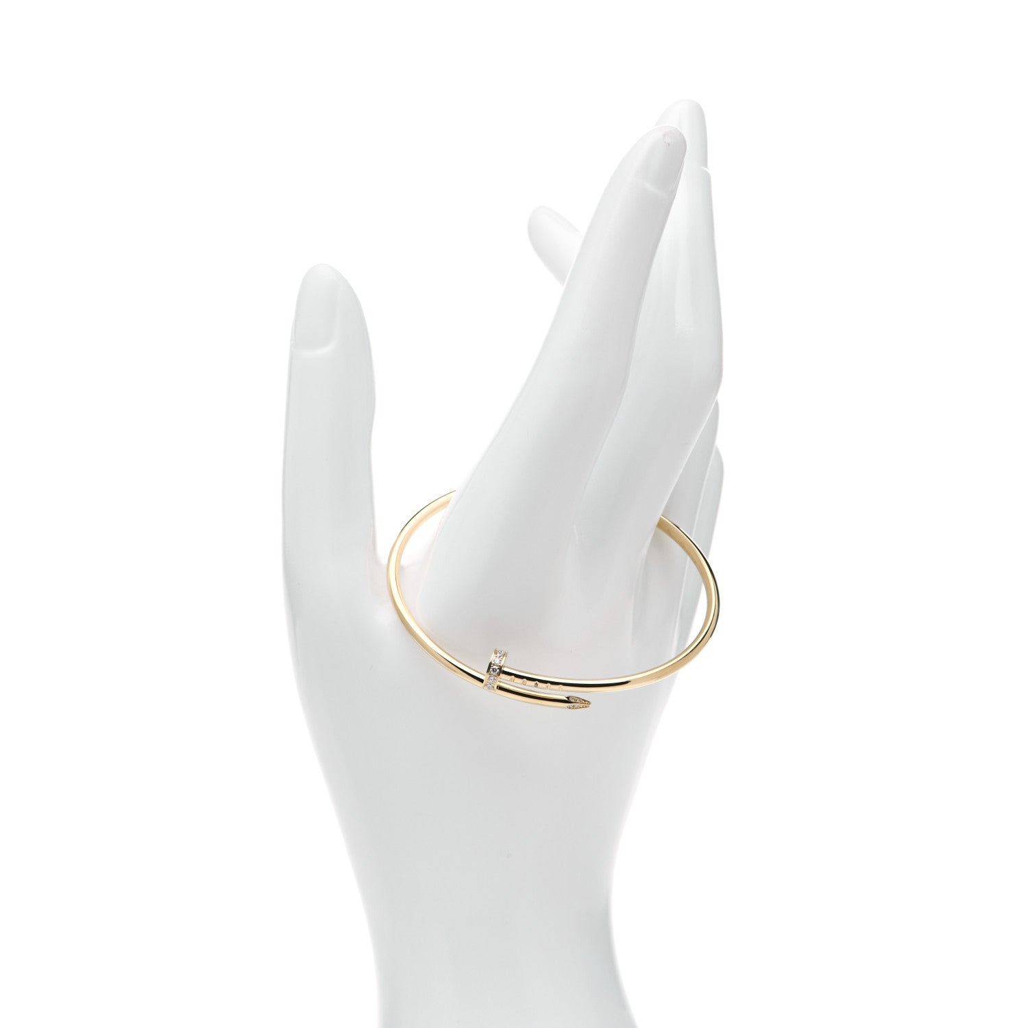 Cartier 18K Yellow Gold Diamond Small Juste Un Clou Bracelet 16 2 of 5